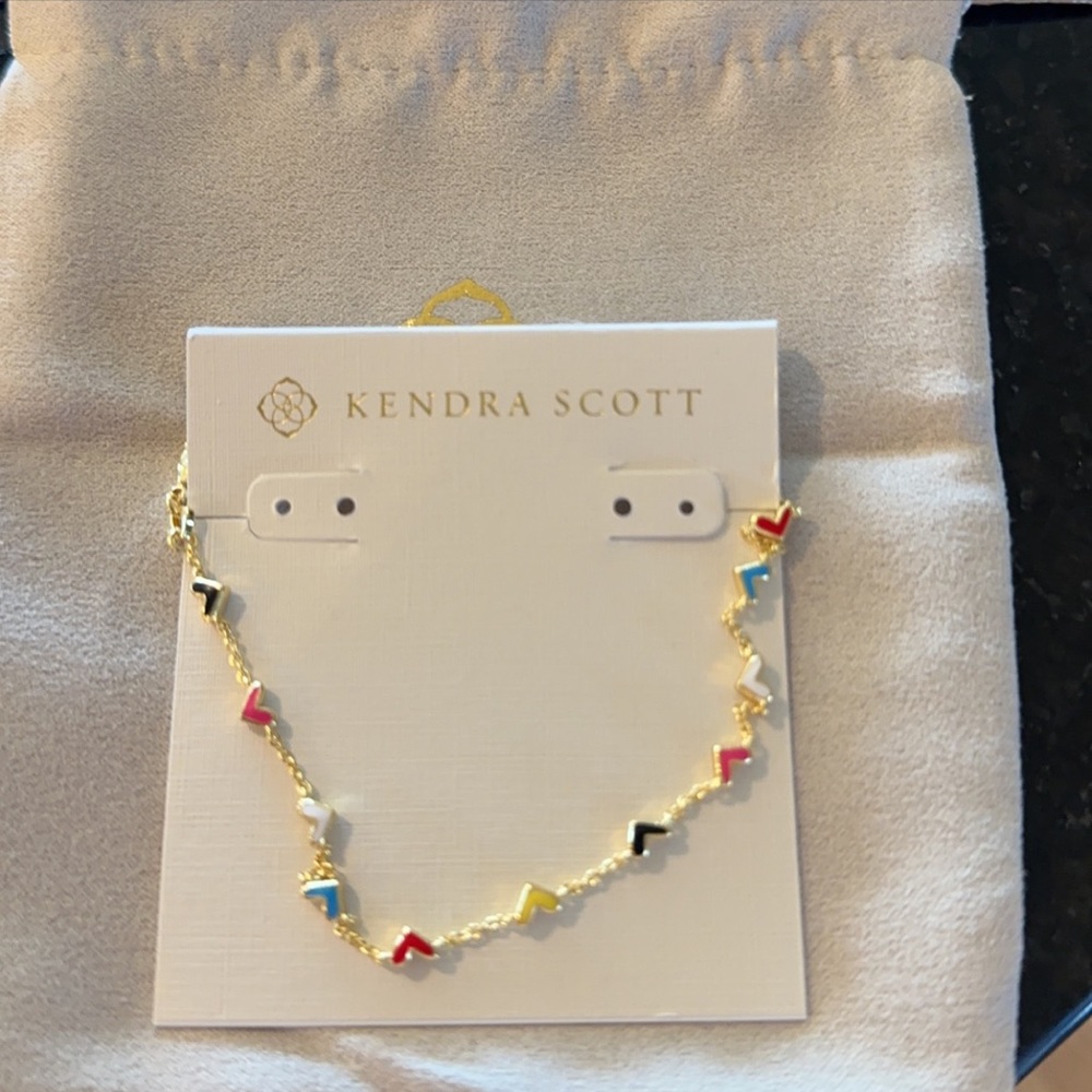 Brand new- Haven Heart Gold Chain Bracelet in Multi Mix